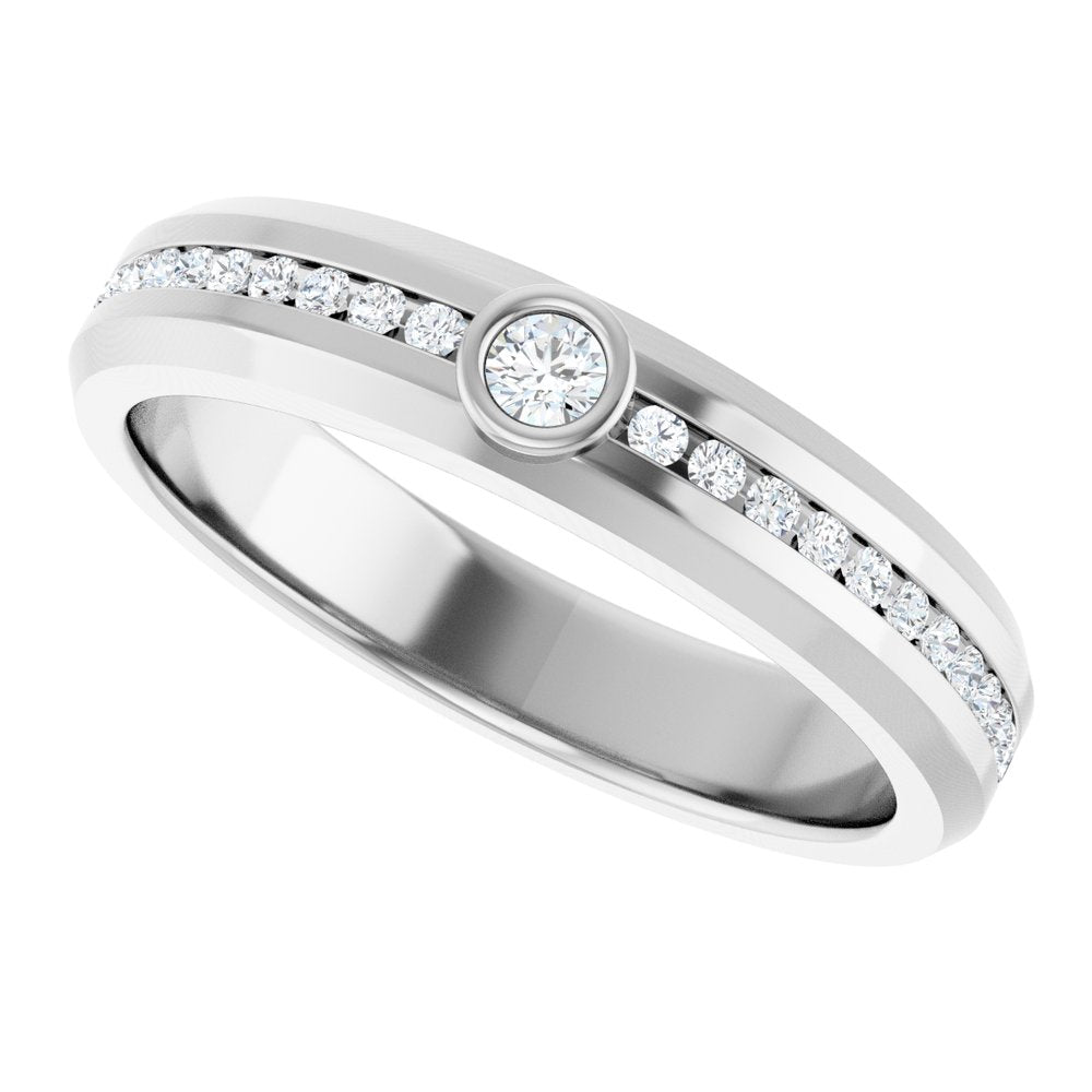 14K White Gold 1/4 CTW Lab-Grown Diamond Band