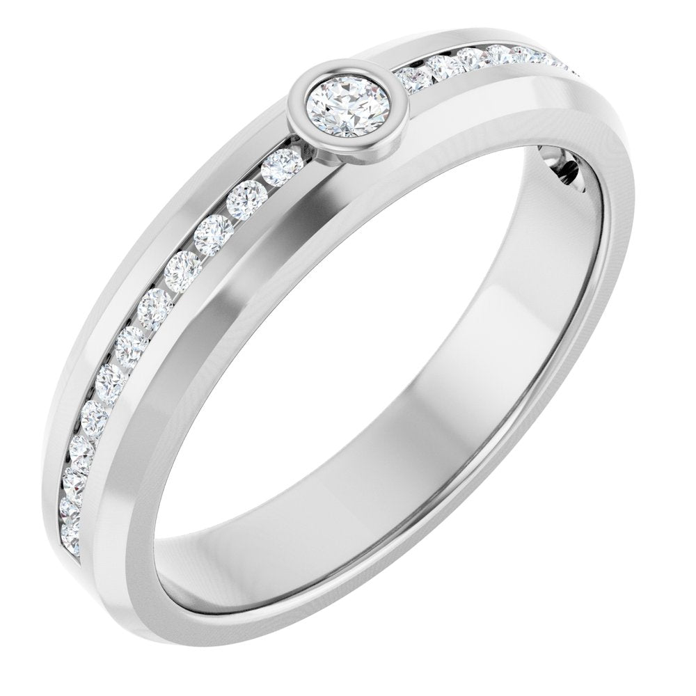 14K White Gold 1/4 CTW Lab-Grown Diamond Band
