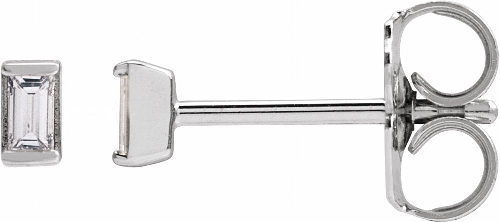 14K White Gold .05 CTW Natural Diamond Stud Earrings