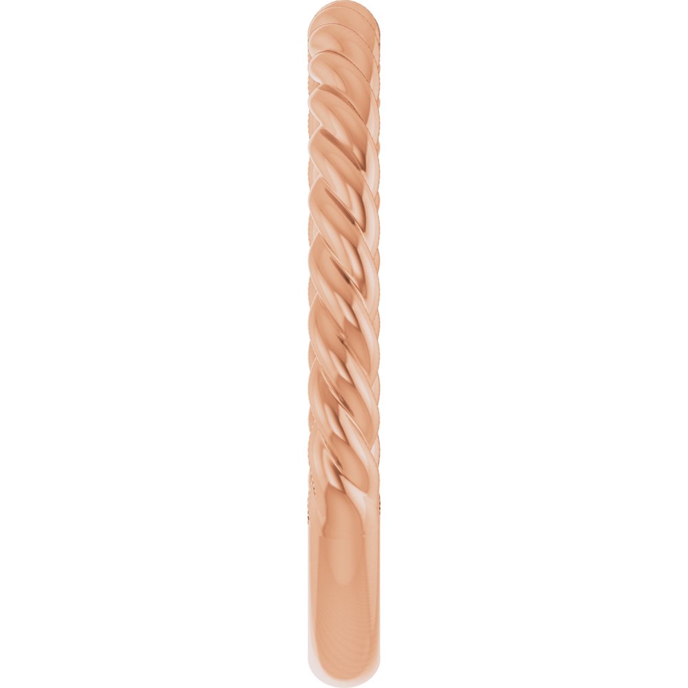 14K Rose Gold 2.3 mm Rope Band Size 7