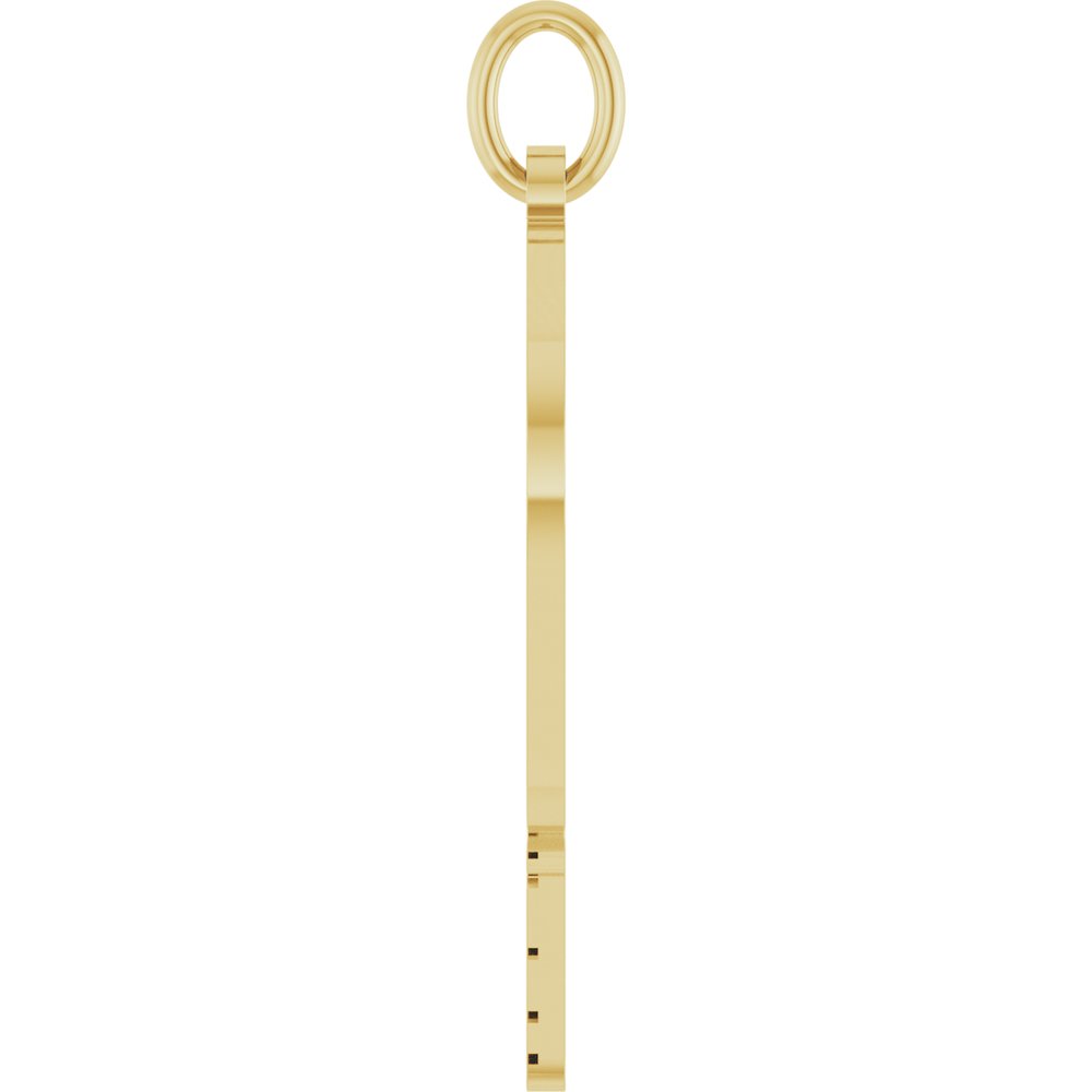 14K Yellow Gold Engravable Pickleball Paddle Pendant