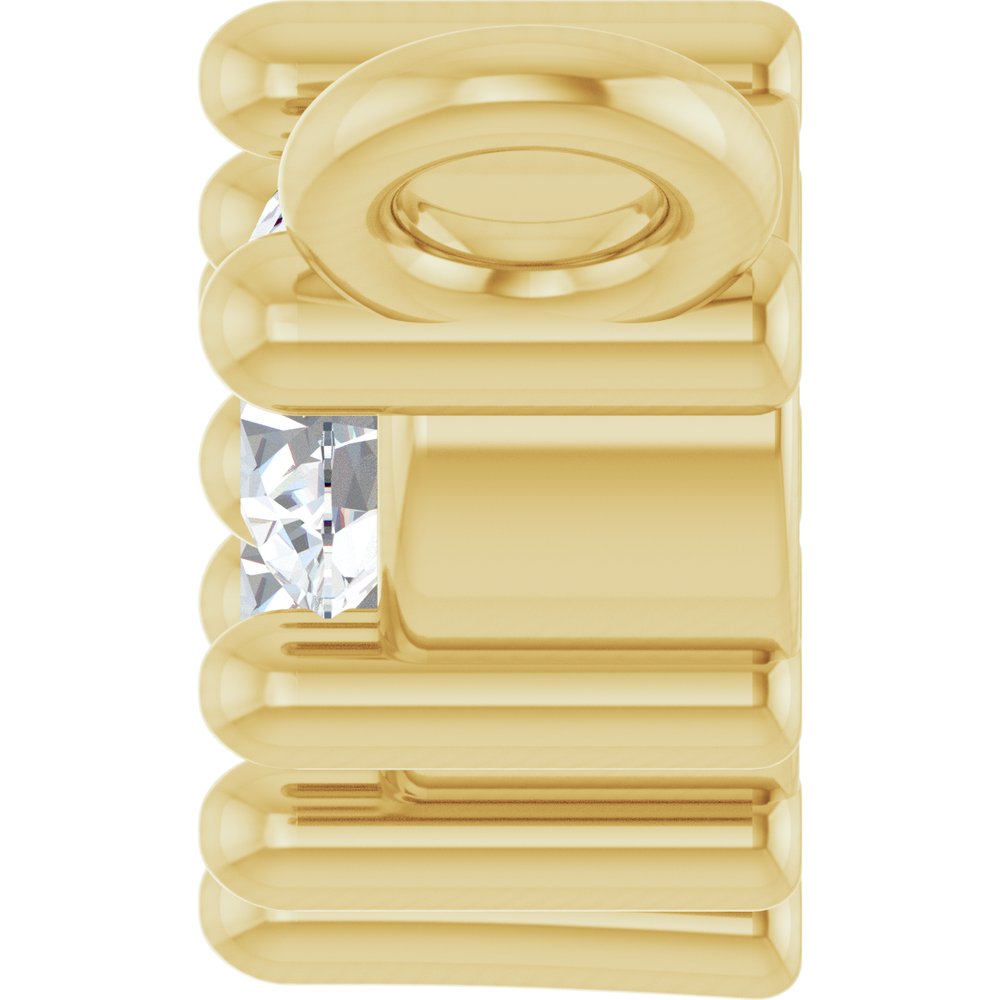 14K Yellow Gold 1/6 CTW Lab-Grown Diamond 5-Stone Family Bar Necklace Center