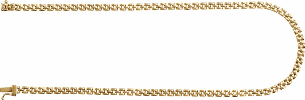 14K Yellow Gold 4 mm Panther 16" Chain