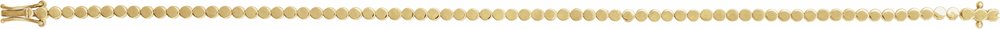 14K Yellow Gold Geometric Line 7" Bracelet