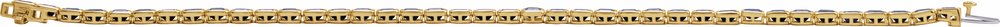 14K Yellow Gold Lab-Grown Blue Sapphire Line 7" Bracelet