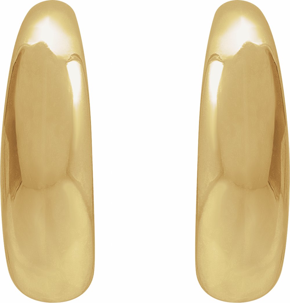 14K Yellow Gold 14.4 mm Hoop Earrings