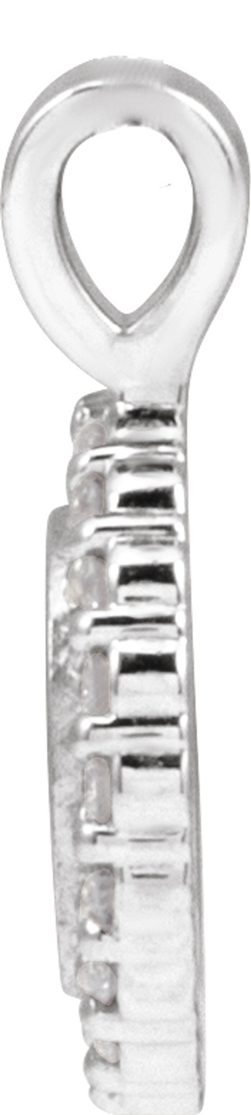 14K White Gold 1/8 CTW Natural Diamond Pendant