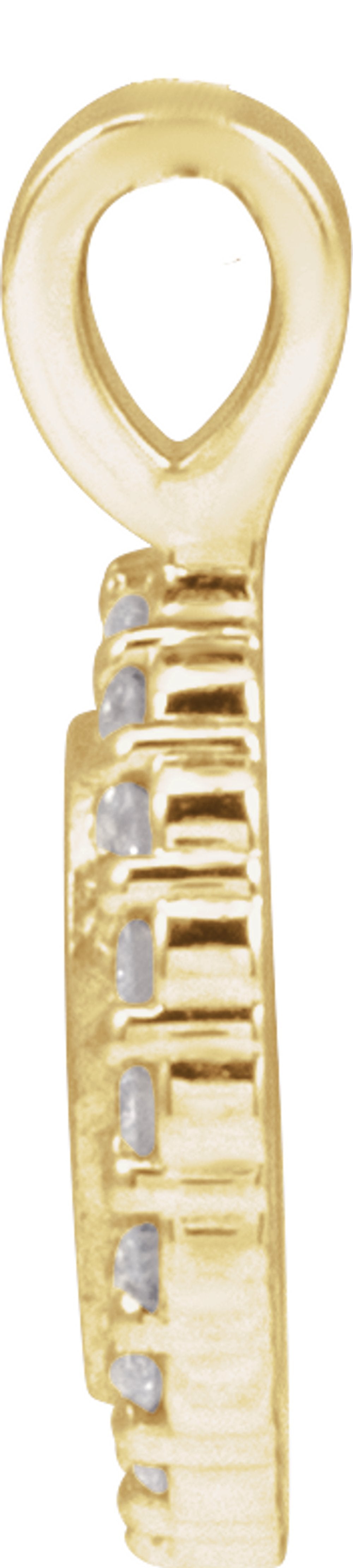 14K Yellow Gold 1/8 CTW Natural Diamond Pendant