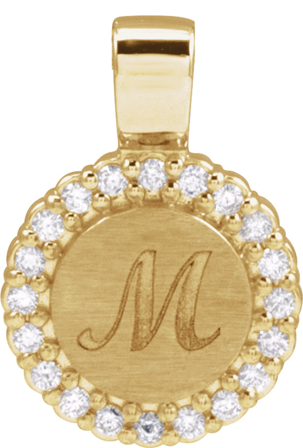 14K Yellow Gold 1/8 CTW Natural Diamond Pendant