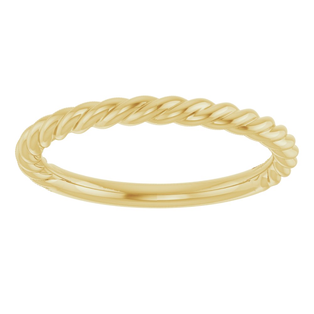 18K Yellow Gold 2.3 mm Rope Band Size 9