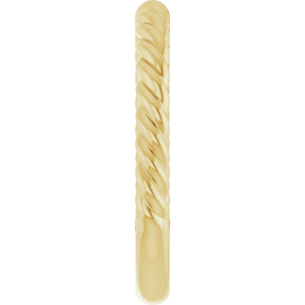 14K Yellow Gold 2.3 mm Rope Band Size 5