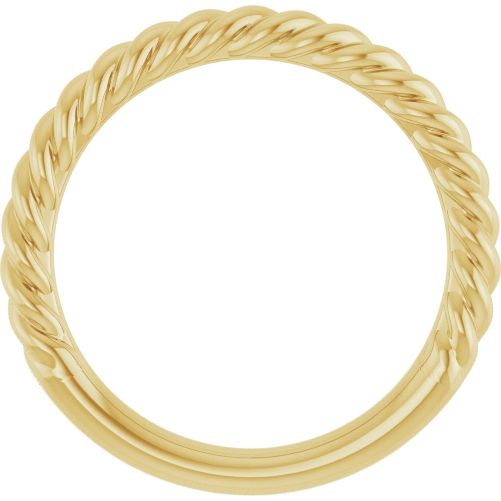 14K Yellow Gold 2.3 mm Rope Band Size 5