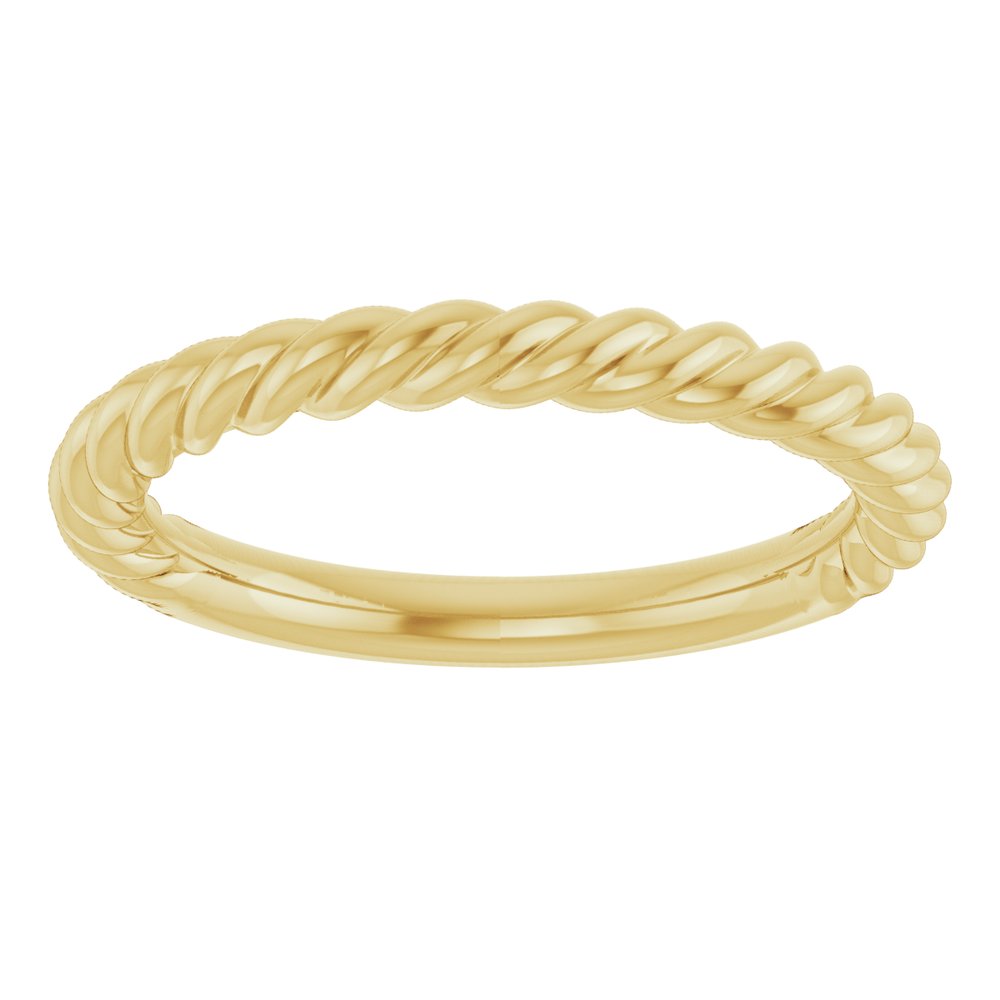 14K Yellow Gold 2.3 mm Rope Band Size 5