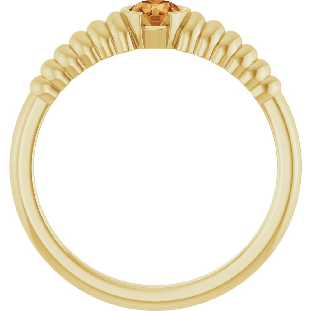 14K Yellow Gold Natural Citrine Ring