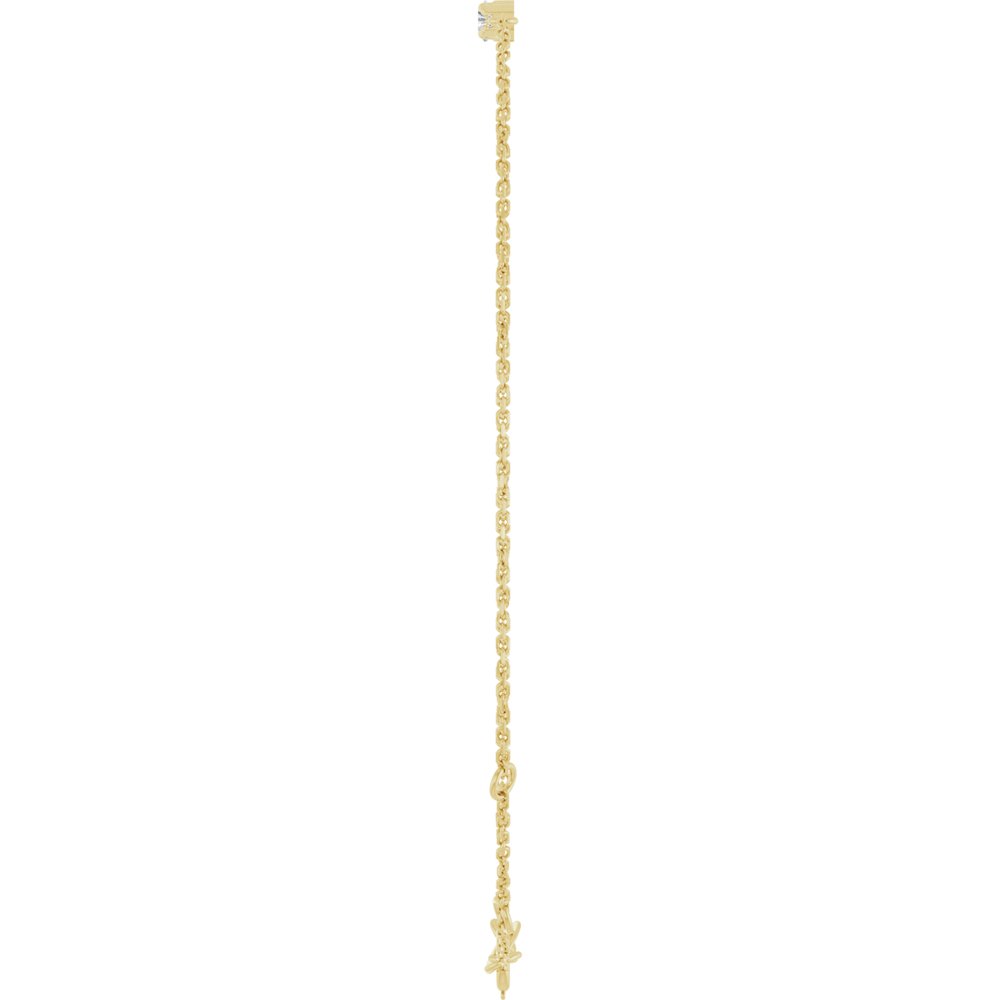 14K Yellow Gold 1/4 CTW Natural Diamond Graduated 6 1/2-7 1/2" Bracelet