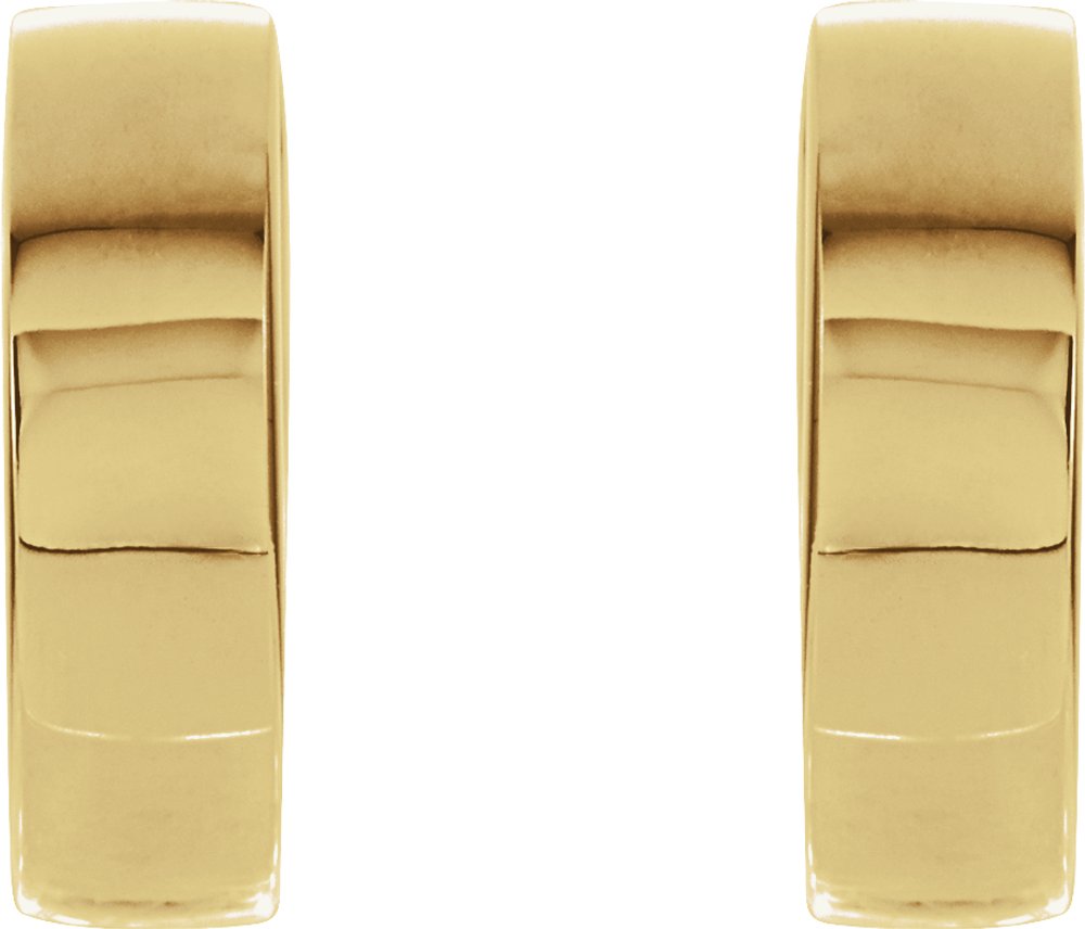 14K Yellow Gold Hinged 14.5 mm Hoop Earrings