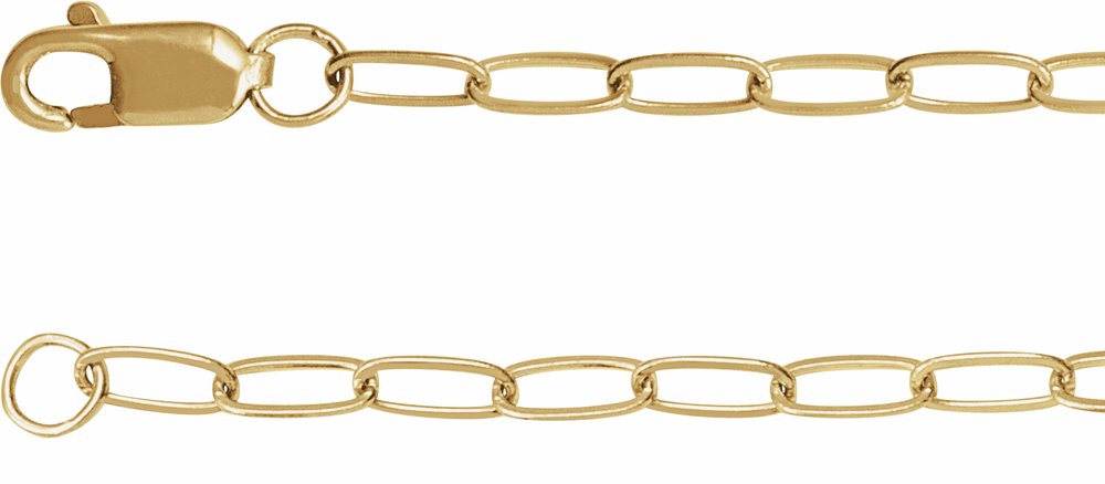 14K Yellow Gold .03 CTW Natural Diamond Cross Charm 7" Bracelet