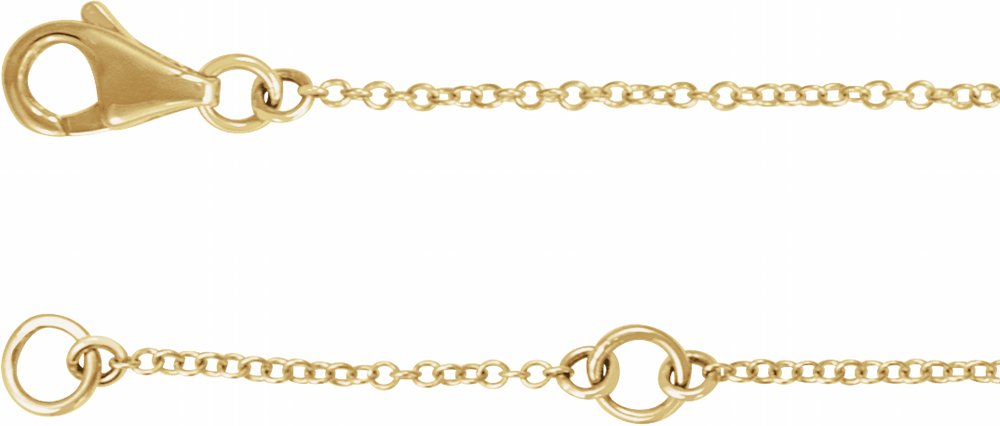 14K Yellow Gold 1/5 CTW Natural Diamond Double Sideways Cross 7-8" Bracelet