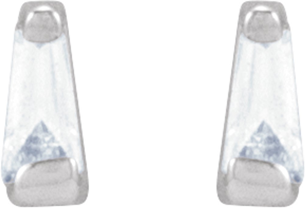 14K White Gold .02 CTW Natural Diamond Channel-Set Earrings