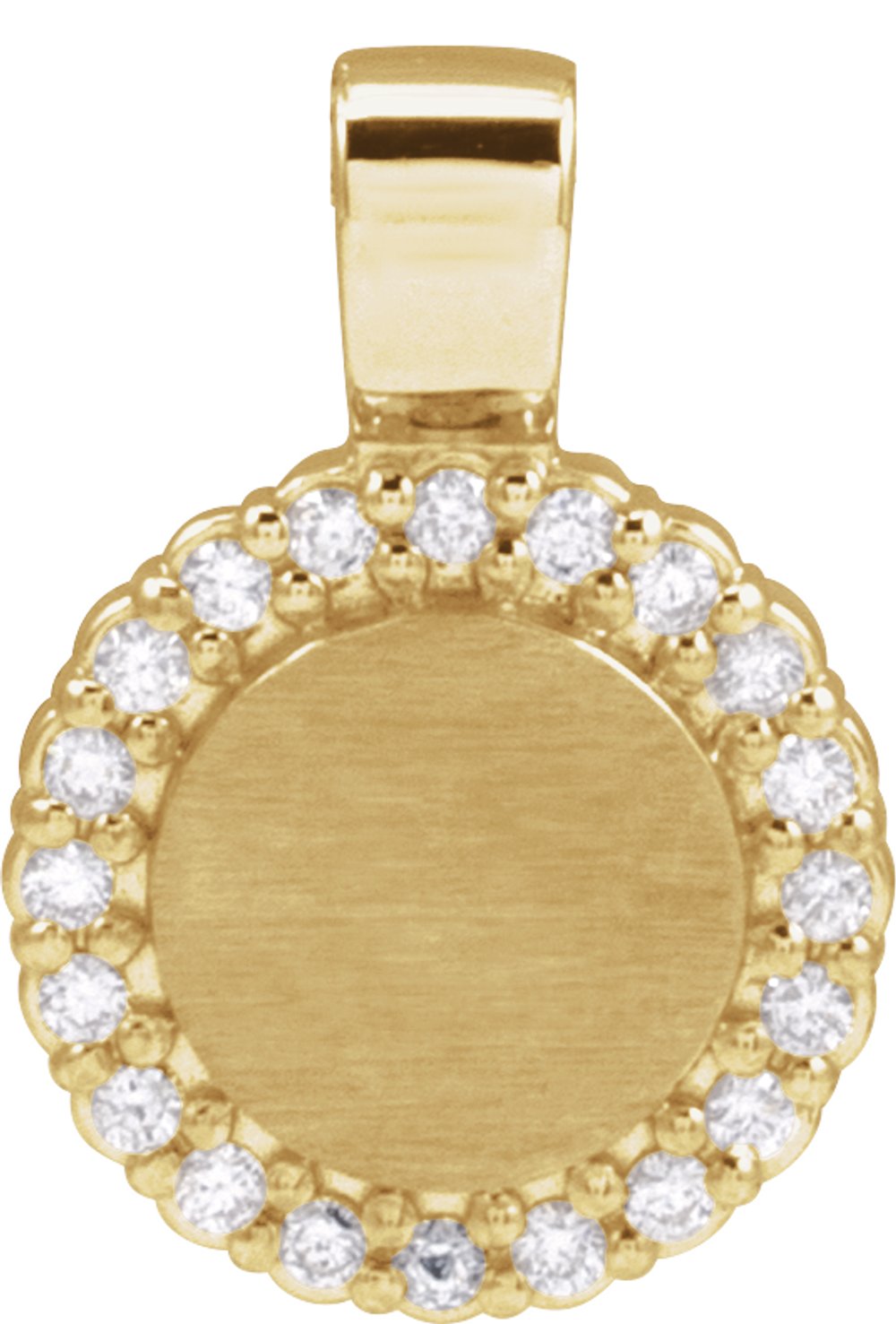 14K Yellow Gold 1/8 CTW Natural Diamond Pendant