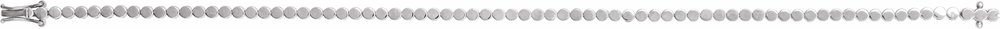 Sterling Silver Geometric Line 7" Bracelet