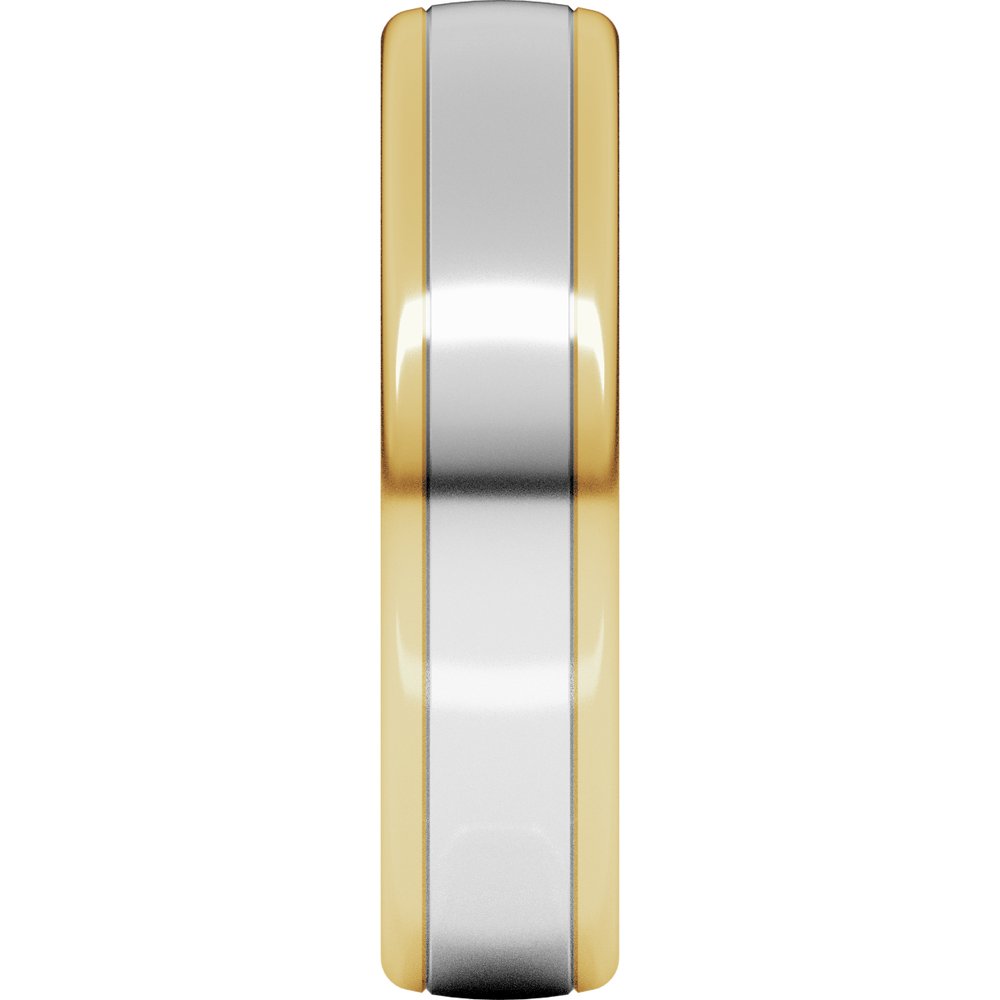 14K Yellow/White 5 mm Comfort-Fit European-Style Band