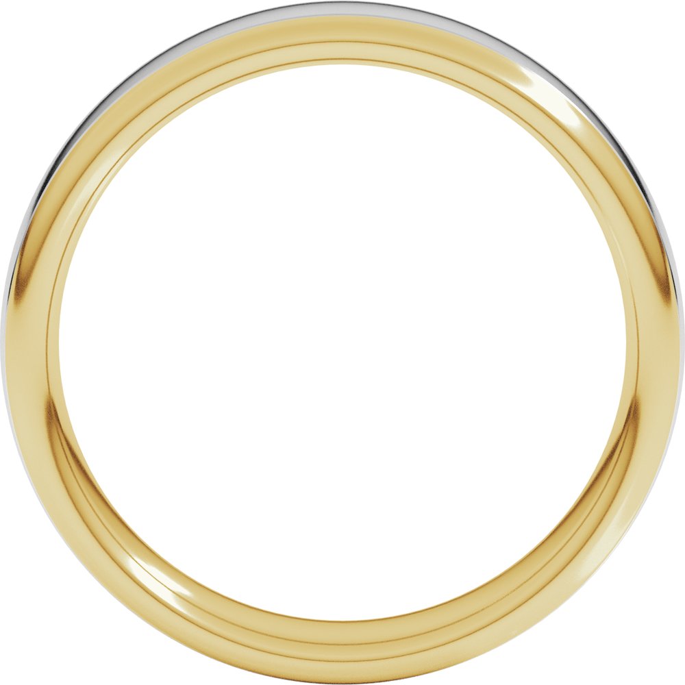 14K Yellow/White 5 mm Comfort-Fit European-Style Band