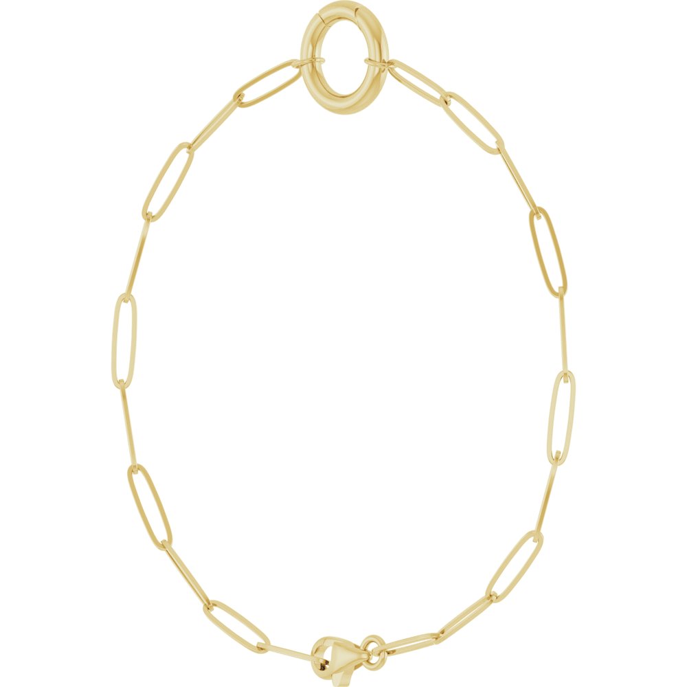 18K Yellow Gold-Plated Sterling Silver Charm 7" Bracelet