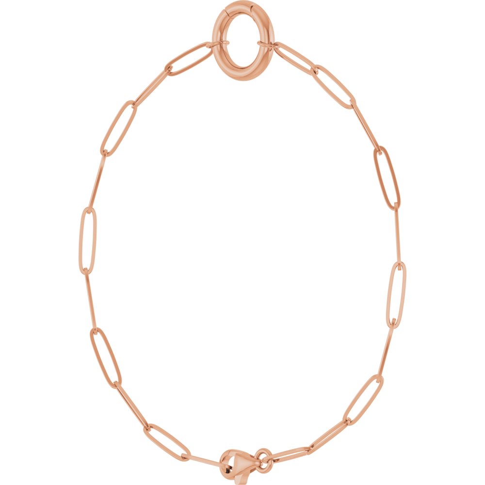 14K Rose Gold Charm 7" Bracelet