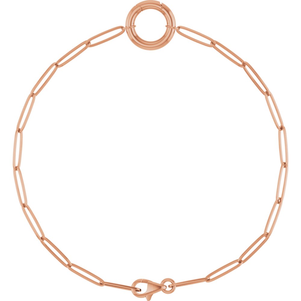 14K Rose Gold Charm 7" Bracelet