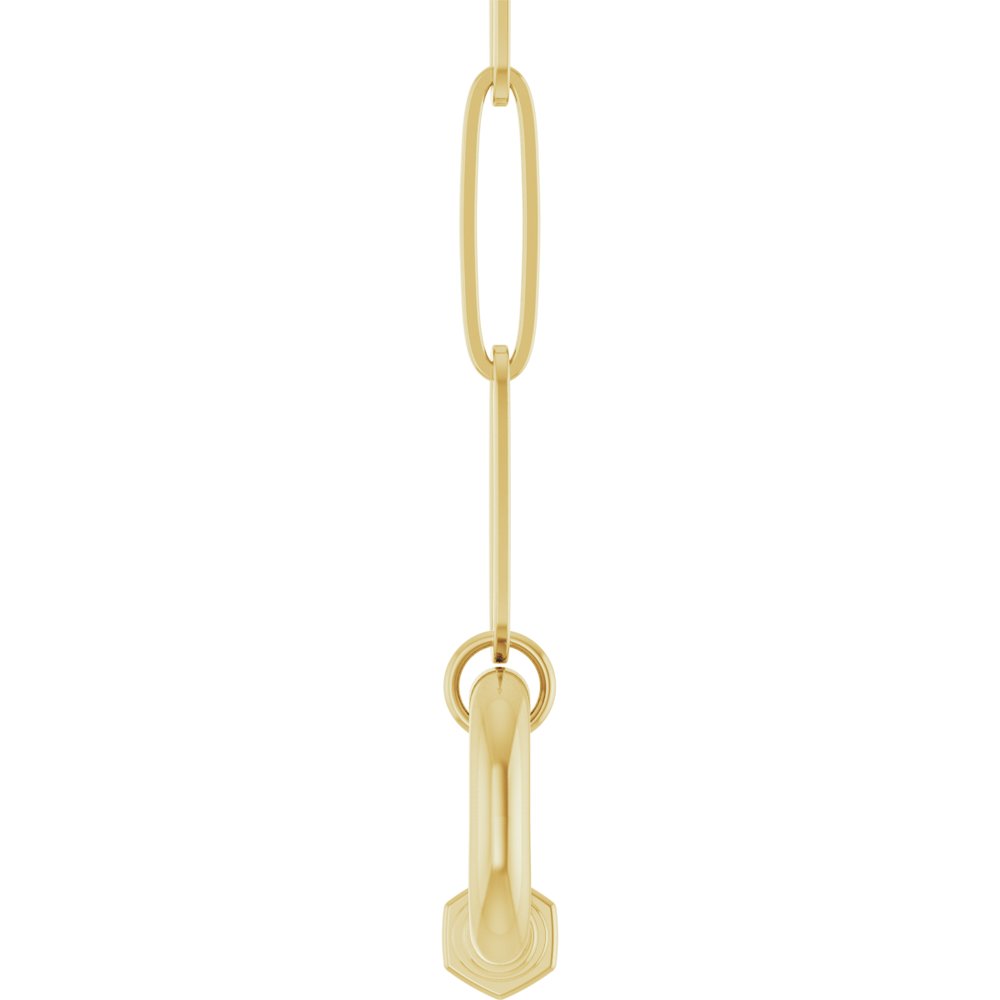 14K Yellow Gold Carabiner Charm 16" Necklace