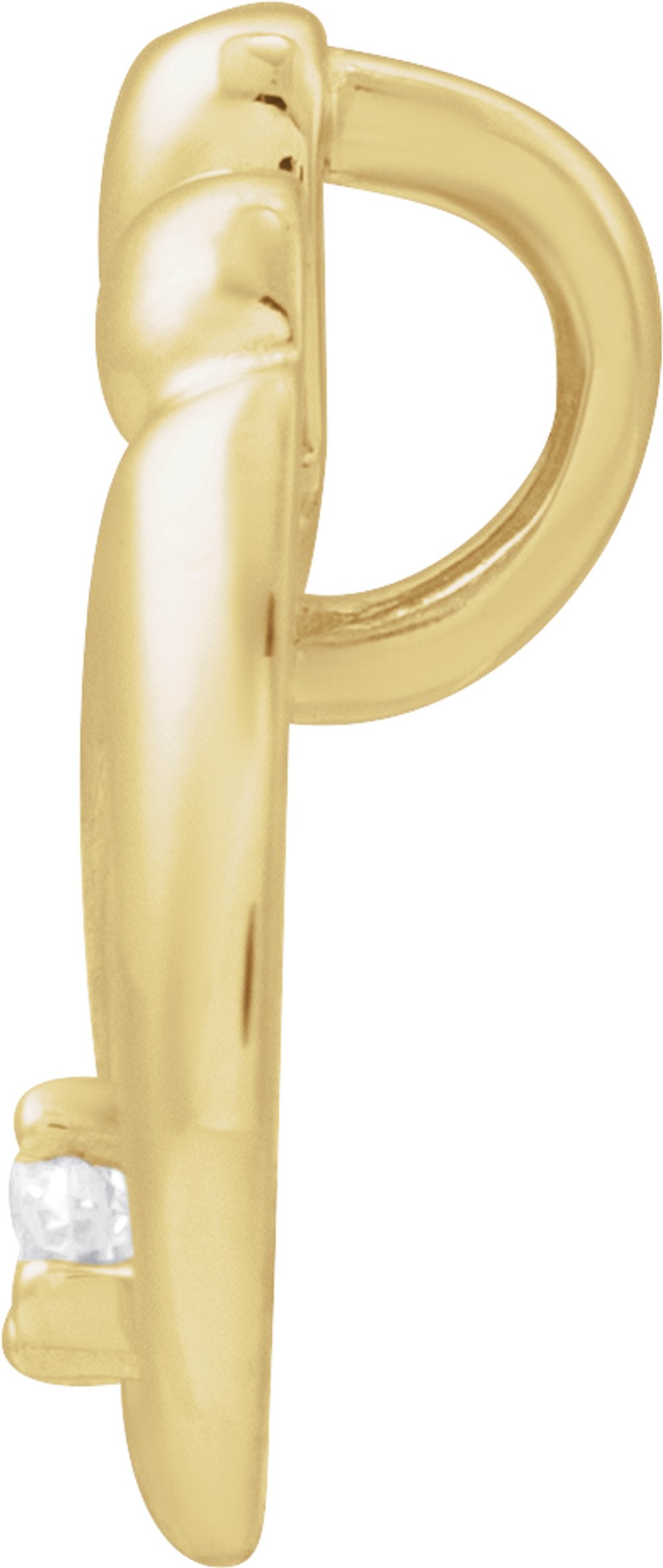14K Yellow Gold .03 CT Natural Diamond Mother and Child® Slide Pendant