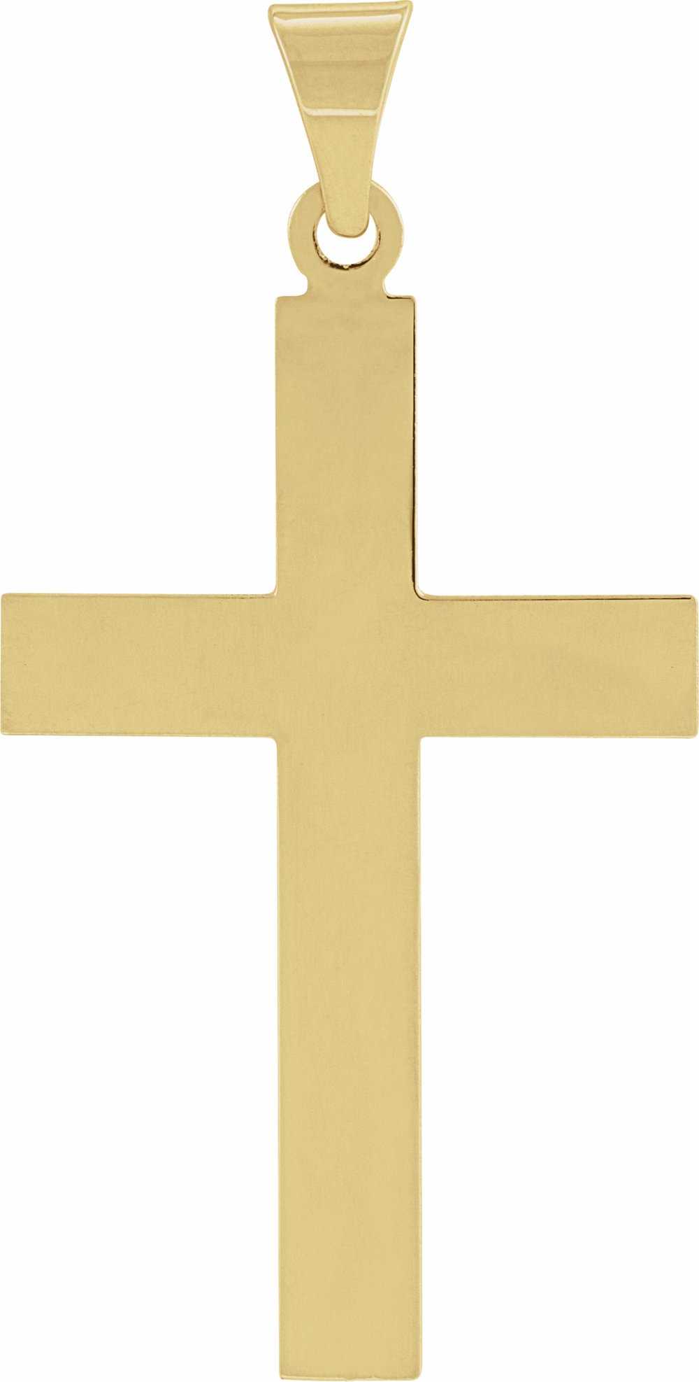14K Yellow Gold 36.8x17.7 mm Cross Pendant