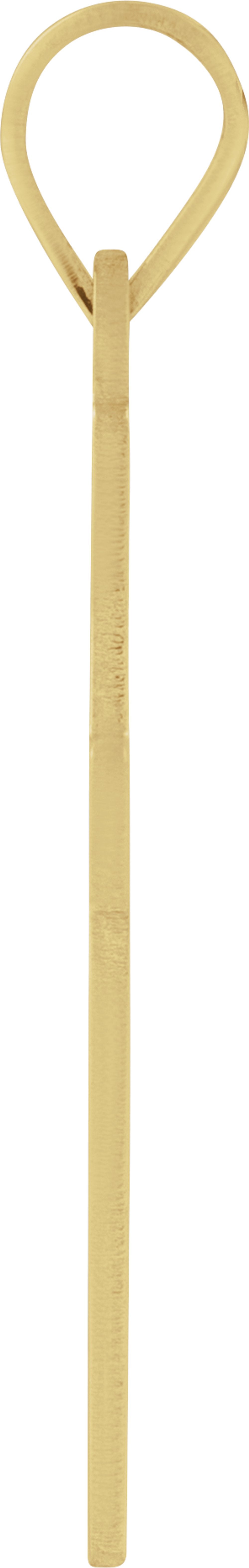 18K Yellow Gold 25.9x12 mm Cross Pendant