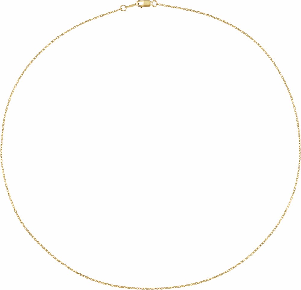 14K Yellow 1 mm Rope 16" Chain
