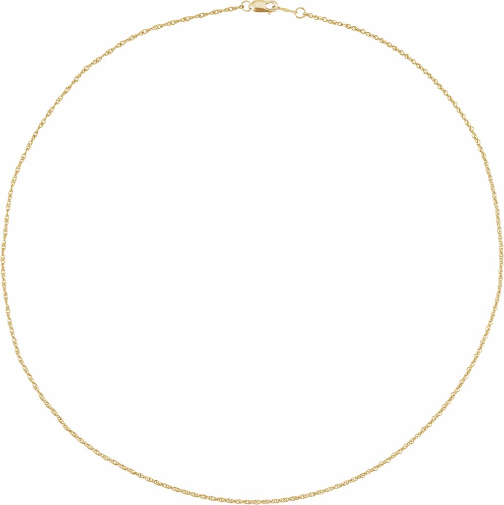 14K Yellow Gold-Filled 1.25 mm Rope 20" Chain