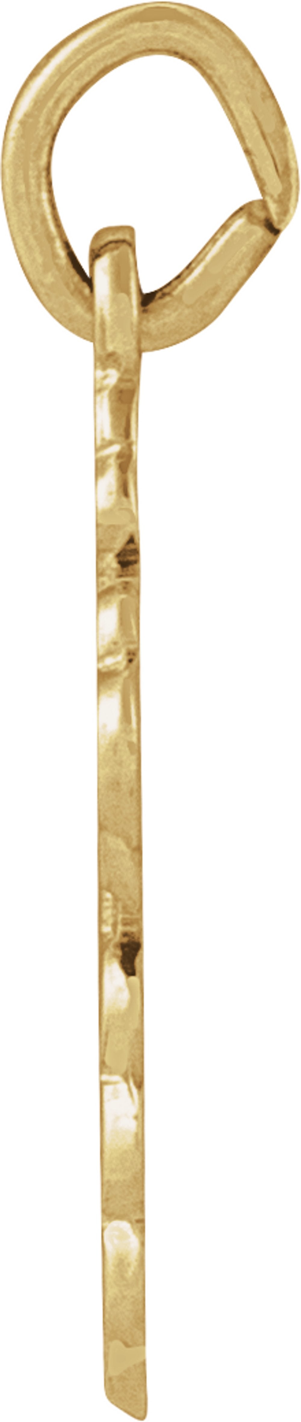 14K Yellow Gold 12x8 mm Orthodox Cross Pendant