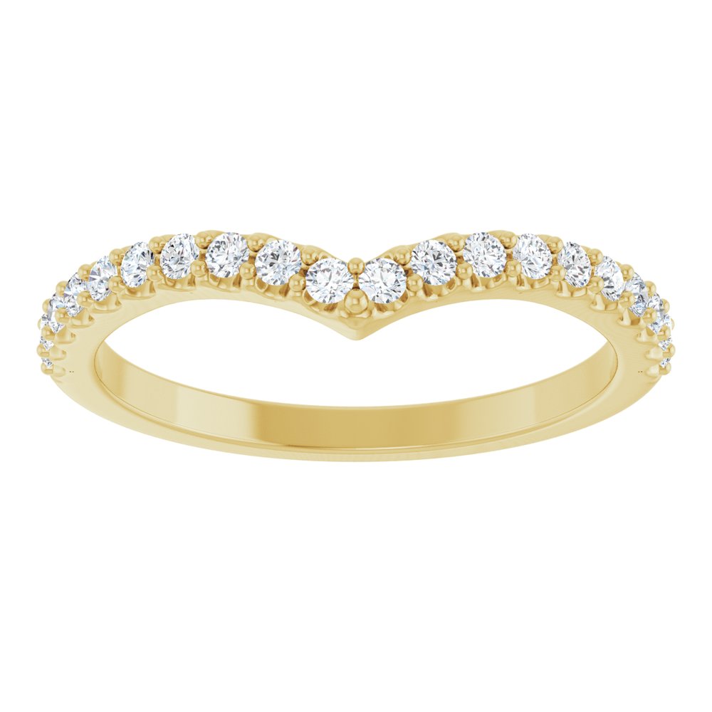 14K Yellow Gold 1/3 CTW Natural Diamond Contour Band