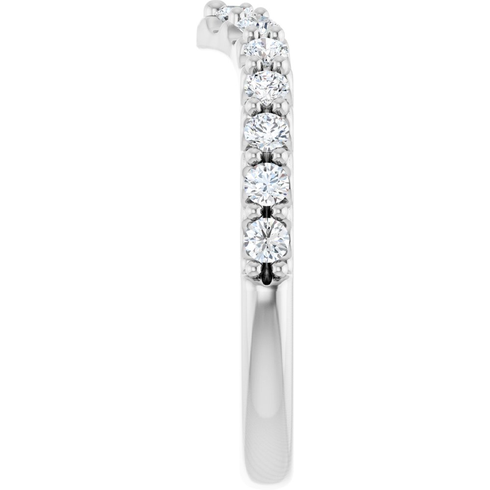 Platinum 3/8 CTW Lab-Grown Diamond Contour Band