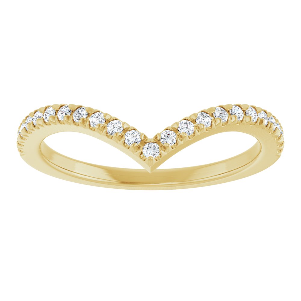14K Yellow Gold 1/5 CTW Lab-Grown Diamond Contour Band