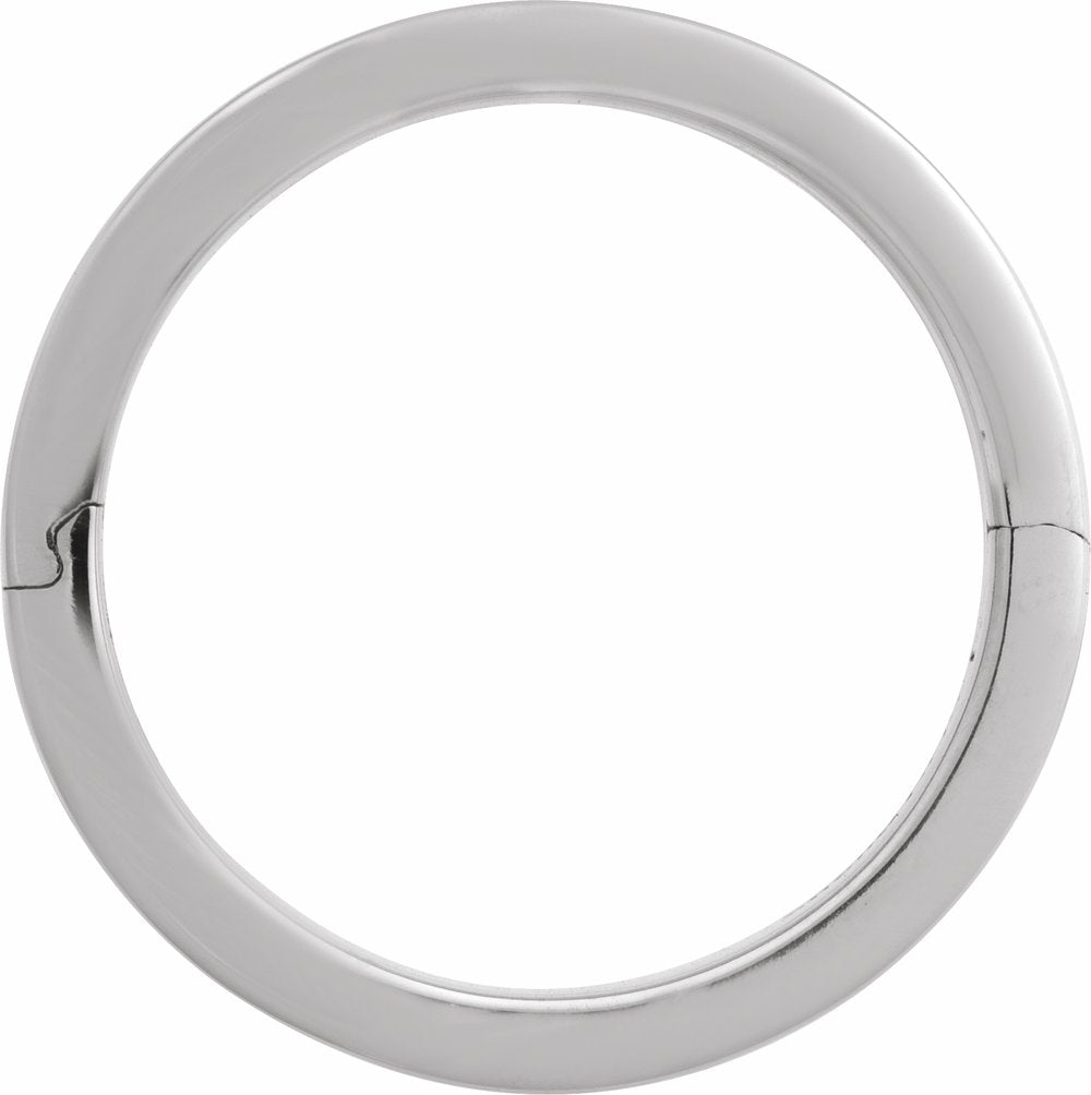 14K White Gold 5 mm CLIQ® Hinged Adjustable Flat Band Size 8.5