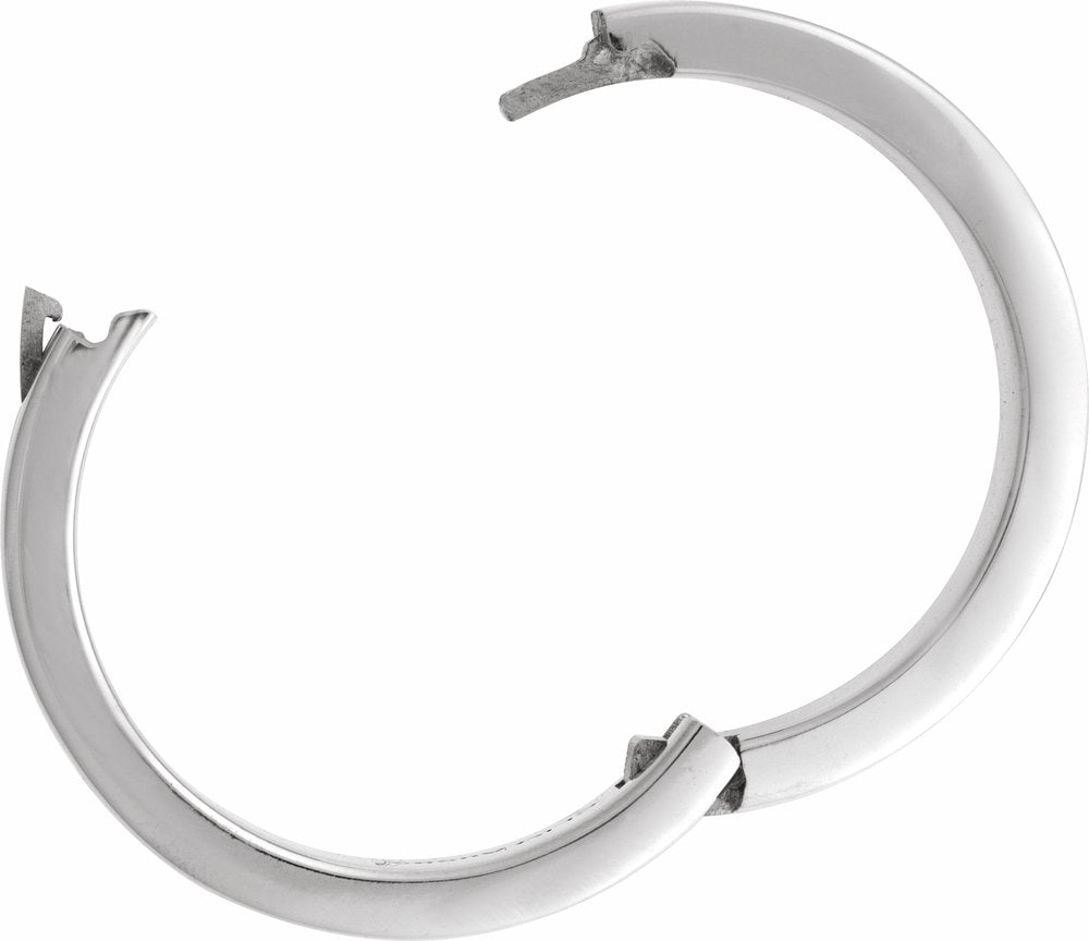 14K White Gold 5 mm CLIQ® Hinged Adjustable Flat Band Size 8.5