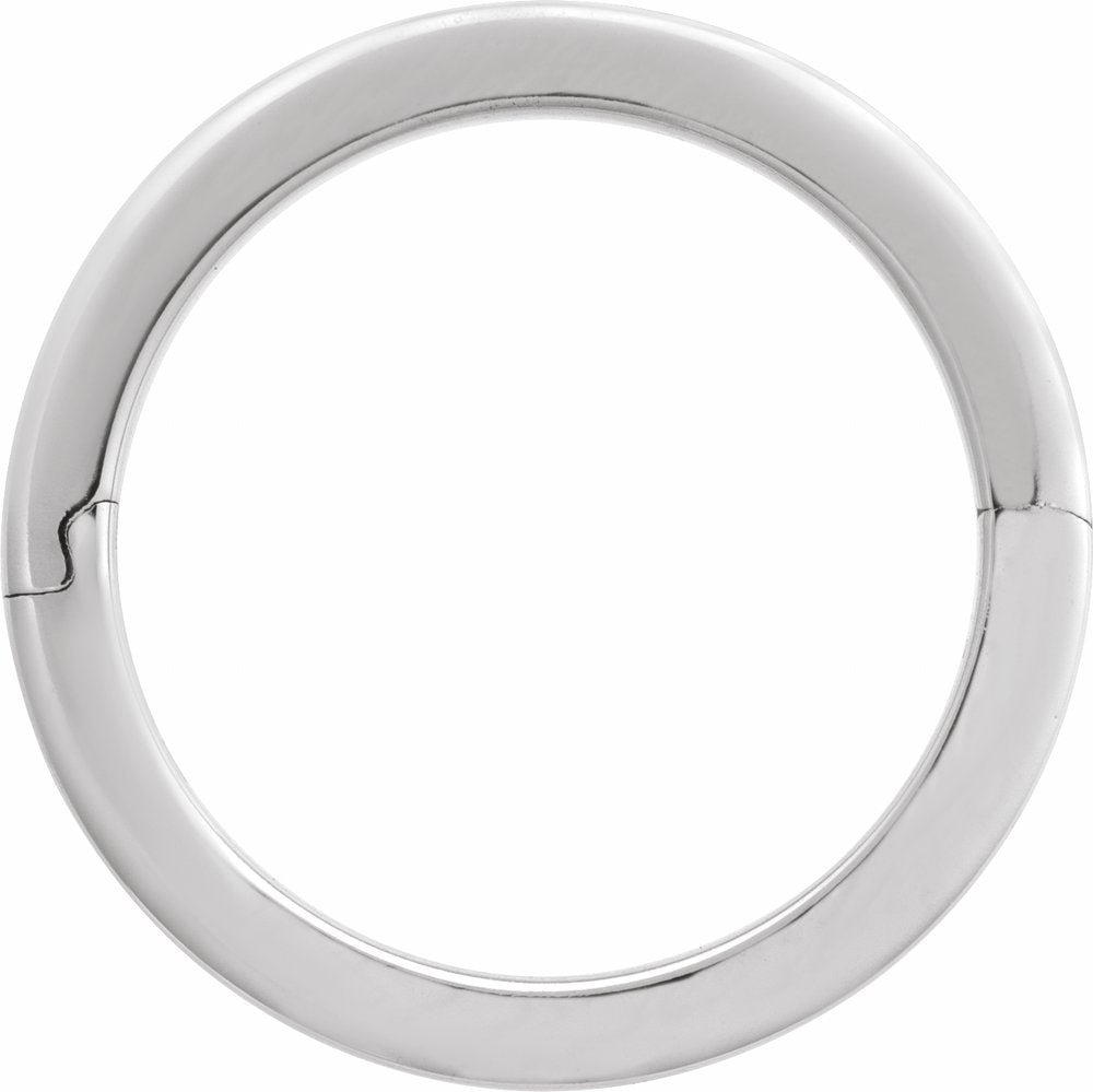 14K White Gold 4 mm CLIQ® Hinged Adjustable Flat Band Size 8.5