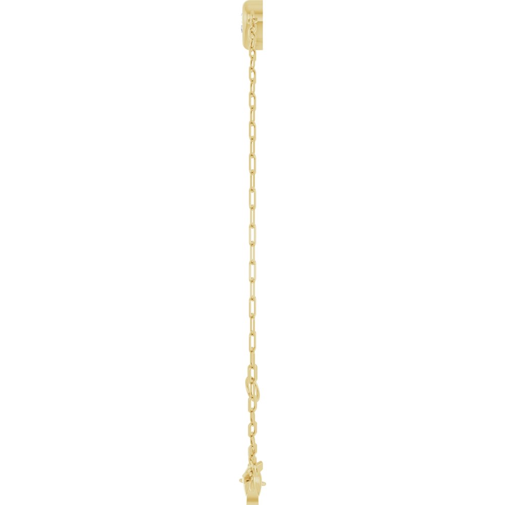 14K Yellow Gold 1/5 CT Natural Diamond Heart 6 1/2-7 1/2" Bracelet