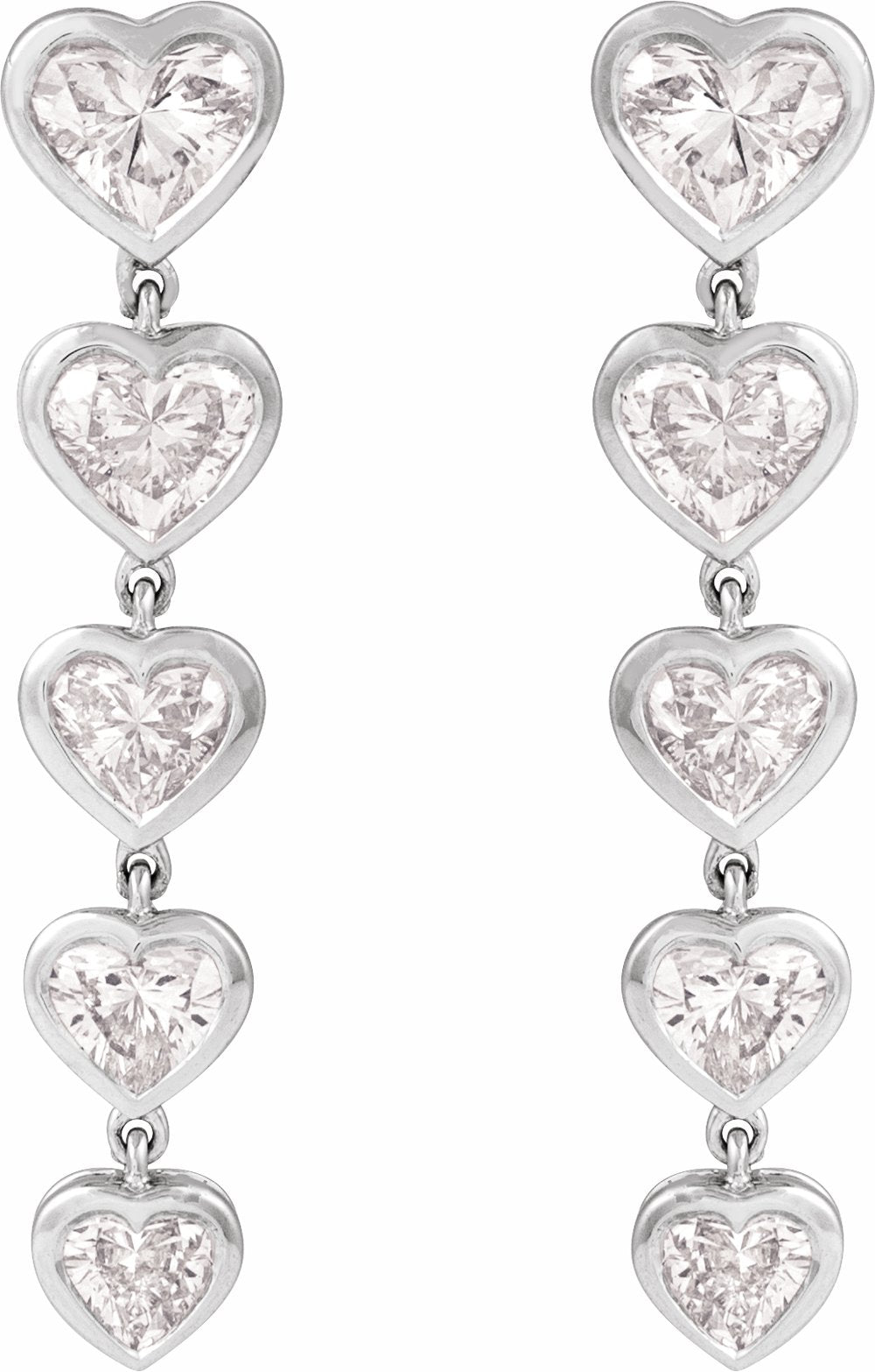 14K White Gold 2 3/4 CTW Lab-Grown Diamond Earrings