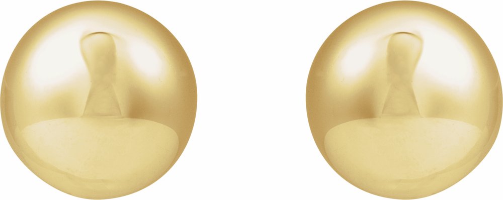 14K Yellow 18 mm Electroform Domed Earrings