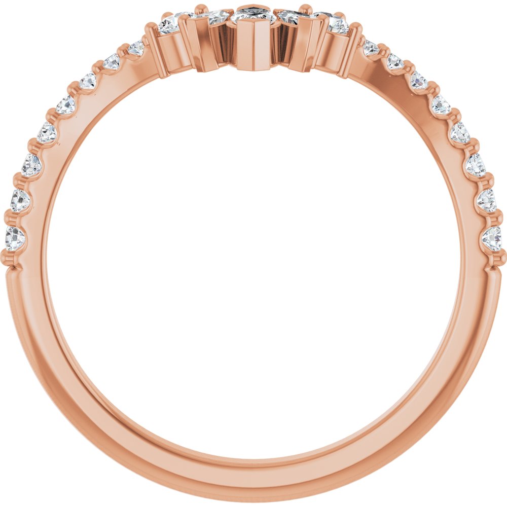 14K Rose Gold 1/3 CTW Lab-Grown Diamond Contour Band