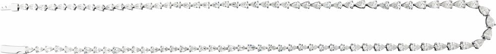 14K White Gold 10 CTW Lab-Grown Diamond Line 16" Necklace