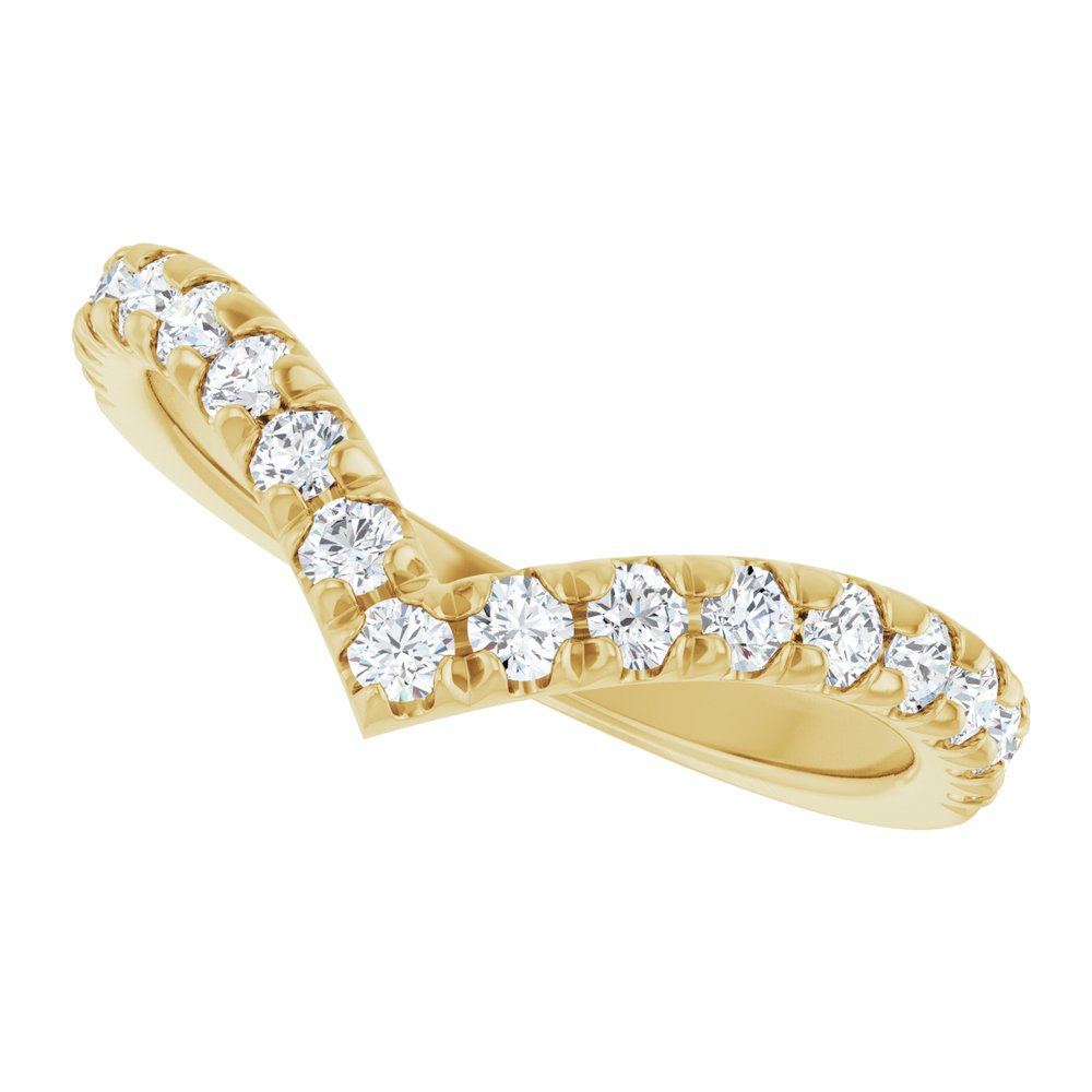 14K Yellow Gold 1/2 CTW Lab-Grown Diamond Contour Band