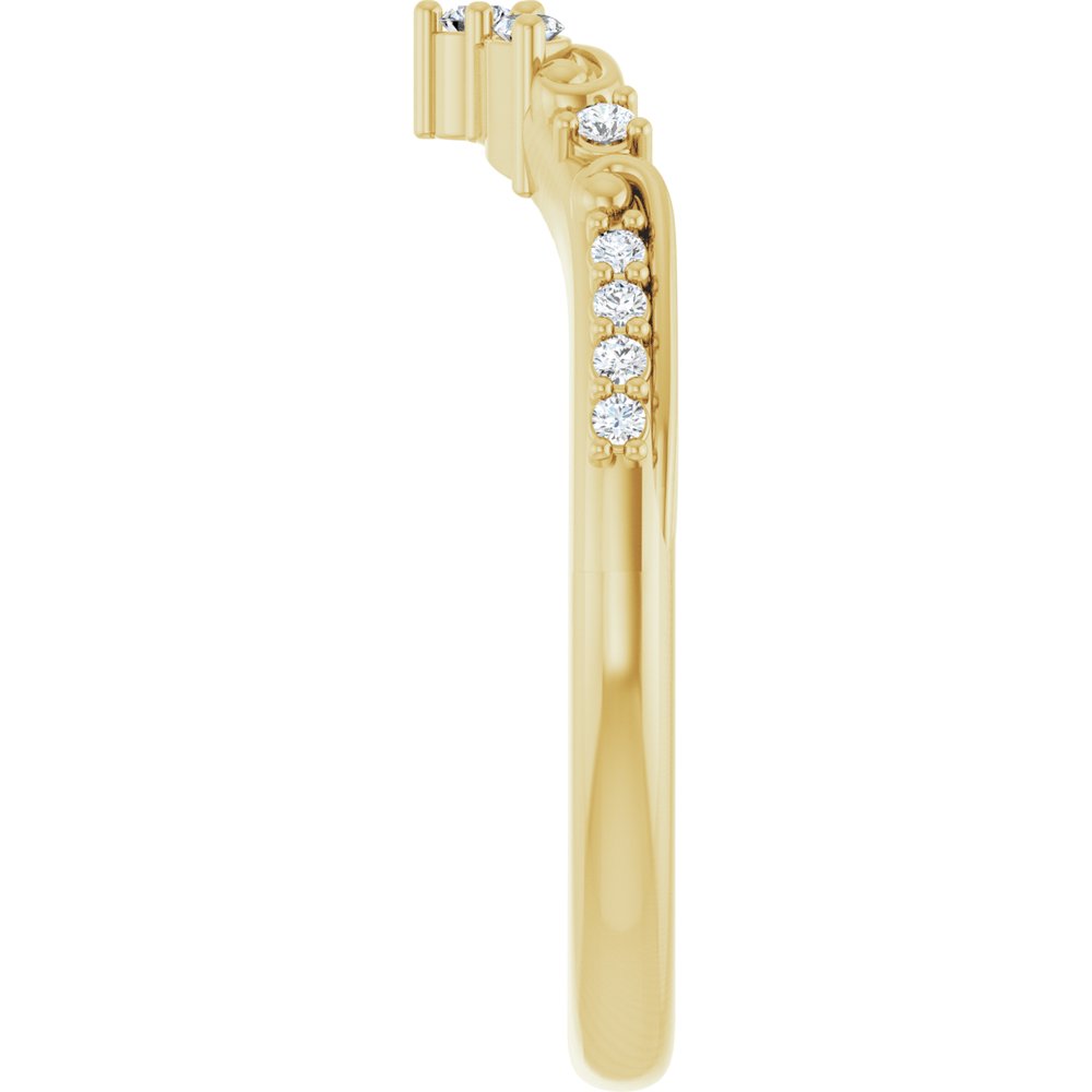 14K Yellow Gold 1/6 CTW Lab-Grown Diamond Contour Band
